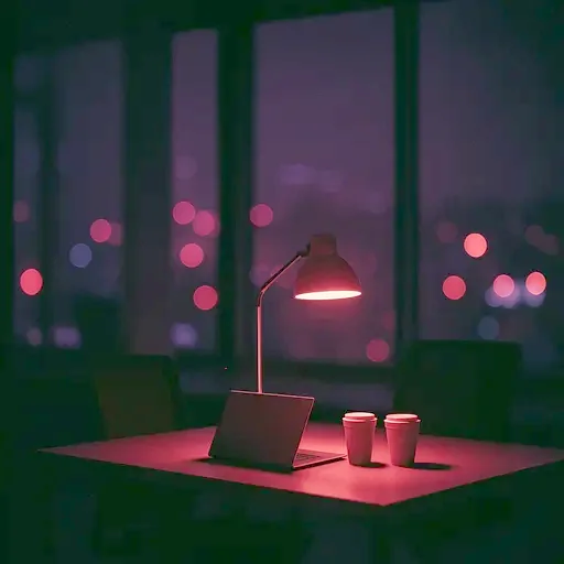AI-generated scene art for the Office Hours pack