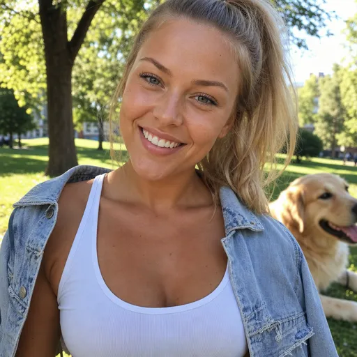 Hahmon Venla, koiranomistaja, muotokuva, tekoälyn tuottama