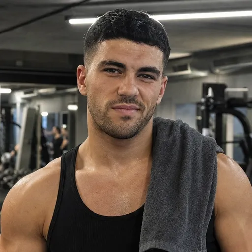Portrait de Karim, pompier, généré par IA