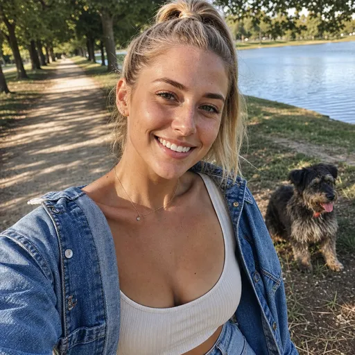Lana, vlasnica psa, portret generiran umjetnom inteligencijom