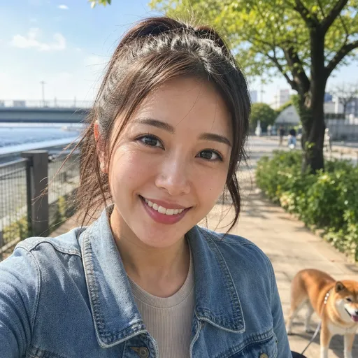 AI生成の陽菜さんのポートレート（愛犬家）