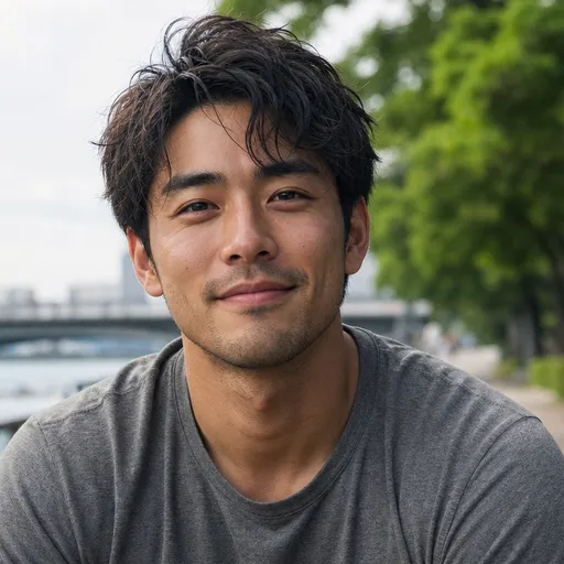 AI生成の大輝さんのポートレート（愛犬家）