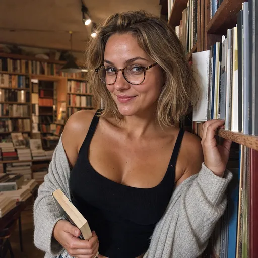 Portret van Fleur, boekhandelaar, met AI gemaakt