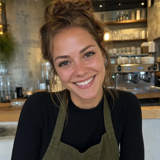 Portret wygenerowany przez AI: Zuzanna, baristka