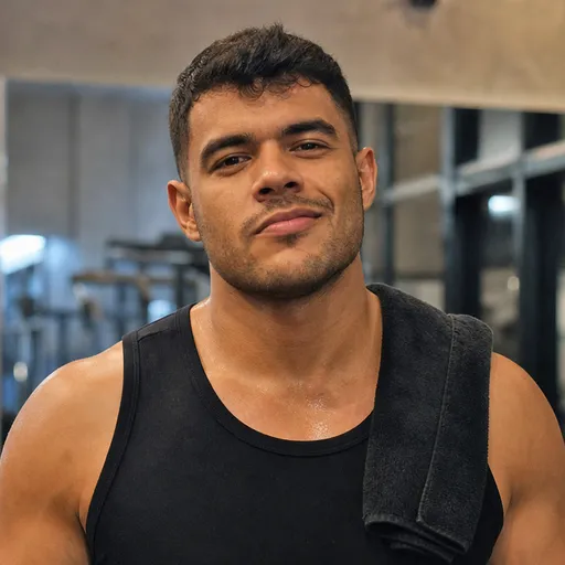 Retrato de Thiago, bombeiro, gerado com IA