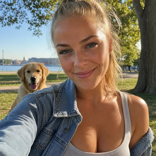 AI-genererat porträtt av Wilma, hundägare